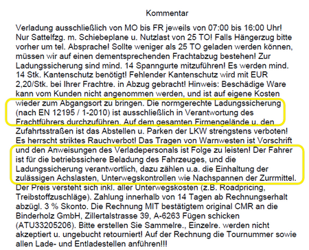 Muster-Vorschrift Binderholz